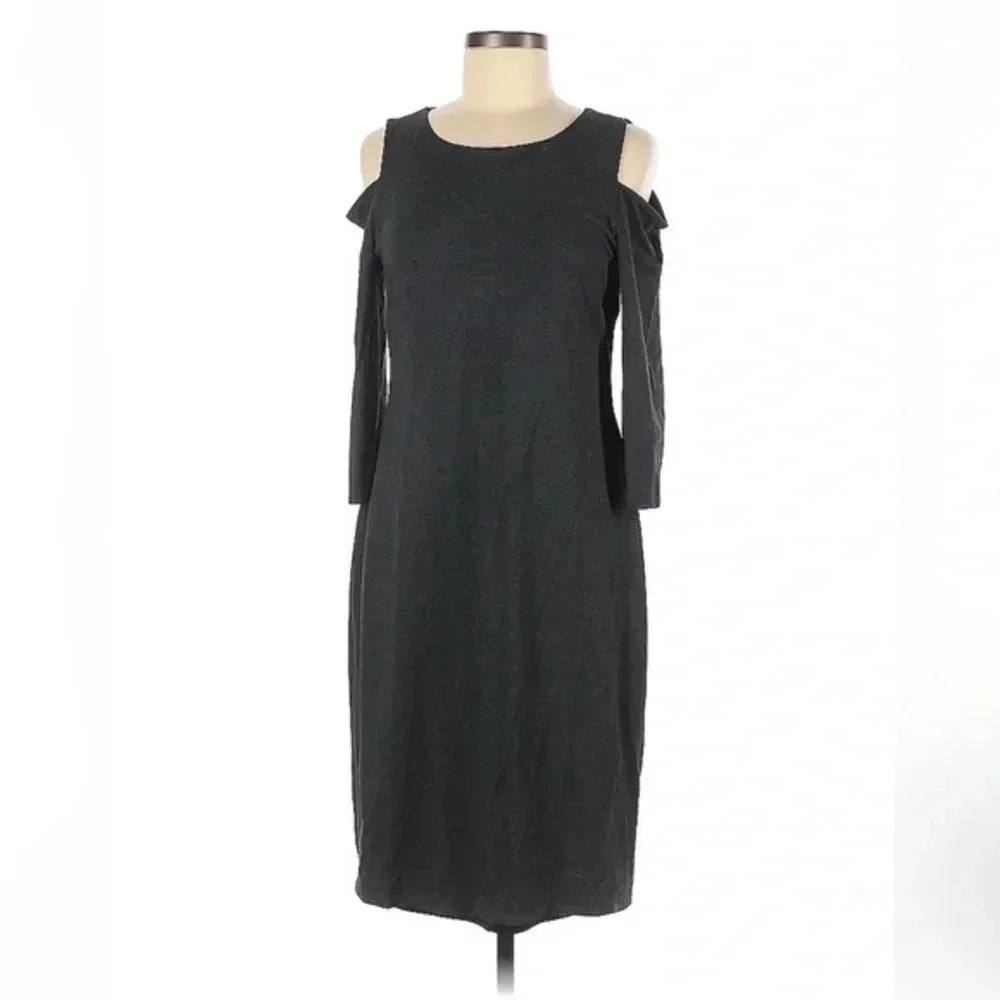 White House Black Market | Charcoal Grey Classic Sheath Dress Size Medium M